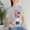 The Joy of Being Patriotic Lady Celebrating the Land of the Free 4th of July Short Sleeve T-Shirt