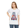 Land of the Free Home of the Brave Bears and Trucks 4th of July Short Sleeve T-Shirt