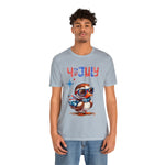 Cool Patriotic Little Bird on the 4th of July Short Sleeve T-Shirt