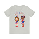 Celebrate With Us Patriotic Girls 4th of July Short Sleeve T-Shirt