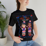 Celebrating 4th of July Patriotic Girls Short Sleeve T-Shirt