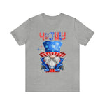 Brave and Patriotic Gnome on the 4th of July Short Sleeve T-Shirt