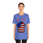 Patriotic Red, White and Blue Casual Shirt 4th of July Short Sleeve T-Shirt