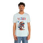 Cool Patriotic Little Bird on the 4th of July Short Sleeve T-Shirt