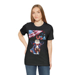 Mother Moo Patriotic USA Cow 4th of July Short Sleeve T-Shirt