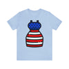 Patriotic Red, White and Blue Lady Casual Dress 4th of July Short Sleeve T-Shirt
