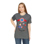 Oh My Stars! Chipmunk and Fireworks 4th of July Short Sleeve T-Shirt