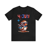 Cool Patriotic Little Bird on the 4th of July Short Sleeve T-Shirt