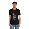 Let's Be Patriotic Flags and Fireworks Lady 4th of July Short Sleeve T-Shirt