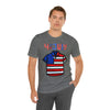 Patriotic Red, White and Blue Casual Shirt 4th of July Short Sleeve T-Shirt