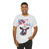 Mother Moo Patriotic USA Cow 4th of July Short Sleeve T-Shirt