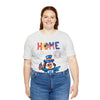 Home is Where the Heart Is Patriotic Eagle 4th of July Short Sleeve T-Shirt