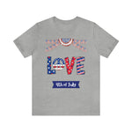 4th of July Love Short Sleeve T-Shirt