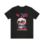 4th of July Little Cool Patriotic Eagle 4th of July Short Sleeve T-Shirt