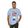 The Joy of Being Patriotic Lady Celebrating the Land of the Free 4th of July Short Sleeve T-Shirt