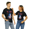Thumbs Up Patriotic Gnome Celebrating the 4th of July Short Sleeve T-Shirt