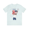 The Joy of Being Patriotic Lady Celebrating the Land of the Free 4th of July Short Sleeve T-Shirt
