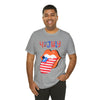Patriotic Lips Being Funny on the 4th of July Short Sleeve T-Shirt
