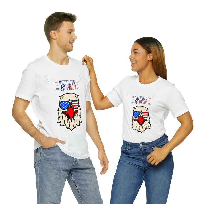 Patriotic and Proud Eagle 4th of July Short Sleeve T-Shirt