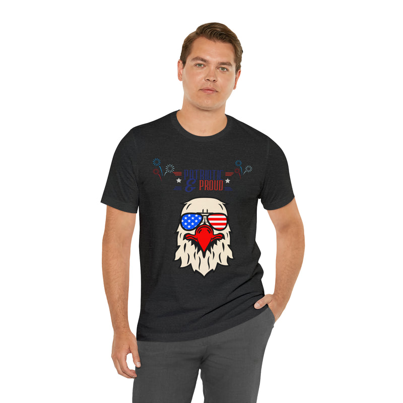 Patriotic and Proud Eagle 4th of July Short Sleeve T-Shirt