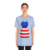 Patriotic Red, White and Blue Formal Dress 4th of July Short Sleeve T-Shirt