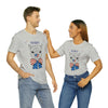 Patriotic Llama Love on the 4th of July Short Sleeve T-Shirt