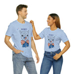 Patriotic Llama Love on the 4th of July Short Sleeve T-Shirt