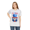 Brave and Patriotic Gnome on the 4th of July Short Sleeve T-Shirt