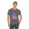 Patriotic Gnome Celebrating the 4th of July Short Sleeve T-Shirt