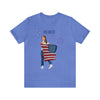 Let's Be Patriotic Flags and Fireworks Lady 4th of July Short Sleeve T-Shirt