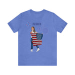 Let's Be Patriotic Flags and Fireworks Lady 4th of July Short Sleeve T-Shirt