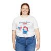 Sweet Land of Liberty Unicorn Red, White and Blue 4th of July Short Sleeve T-Shirt
