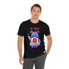Patriotic Gnome Celebrating the 4th of July Short Sleeve T-Shirt