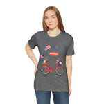 Celebrate Freedom Bike Ride Patriotic 4th of July Short Sleeve T-Shirt