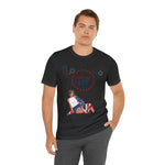 Let's Get Lit Lady Flags and Fireworks 4th of July Short Sleeve T-Shirt