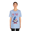 Thumbs Up Patriotic Gnome Celebrating the 4th of July Short Sleeve T-Shirt