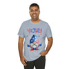 Thumbs Up Patriotic Gnome Celebrating the 4th of July Short Sleeve T-Shirt