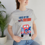 Fired Up for Freedom Gnomes and Trucks 4th of July Short Sleeve T-Shirt