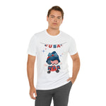 USA Patriotic Gnome Celebrating the 4th of July Short Sleeve T-Shirt