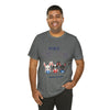 Adorable Patriotic Bunnies Celebrating the 4th of July Short Sleeve T-Shirt