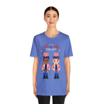 Patriotic and Brave Boys Celebrating 4th of July Short Sleeve T-Shirt