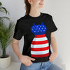 Patriotic Red, White and Blue Formal Dress 4th of July Short Sleeve T-Shirt