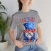 Brave and Patriotic Gnome on the 4th of July Short Sleeve T-Shirt