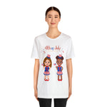 Celebrate With Us Patriotic Girls 4th of July Short Sleeve T-Shirt