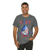 Thumbs Up Patriotic Gnome Celebrating the 4th of July Short Sleeve T-Shirt