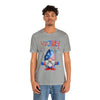 Thumbs Up Patriotic Gnome Celebrating the 4th of July Short Sleeve T-Shirt