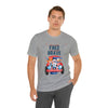 Land of the Free Home of the Brave Bears and Trucks 4th of July Short Sleeve T-Shirt