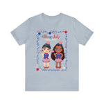 Celebrating 4th of July Patriotic Girls Short Sleeve T-Shirt