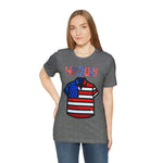 Patriotic Red, White and Blue Casual Shirt 4th of July Short Sleeve T-Shirt