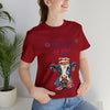 Mother Moo Cow Patriotic 4th of July Short Sleeve T-Shirt